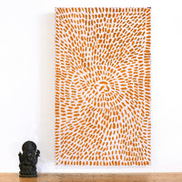 Aboriginal Artwork by Peggy Nampijinpa Brown, Warlukurlangu Jukurrpa (Fire country Dreaming), 76x46cm