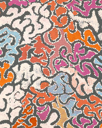 Aboriginal Artwork by Peggy Nampijinpa Brown, Warlukurlangu Jukurrpa (Fire country Dreaming), 91x76cm