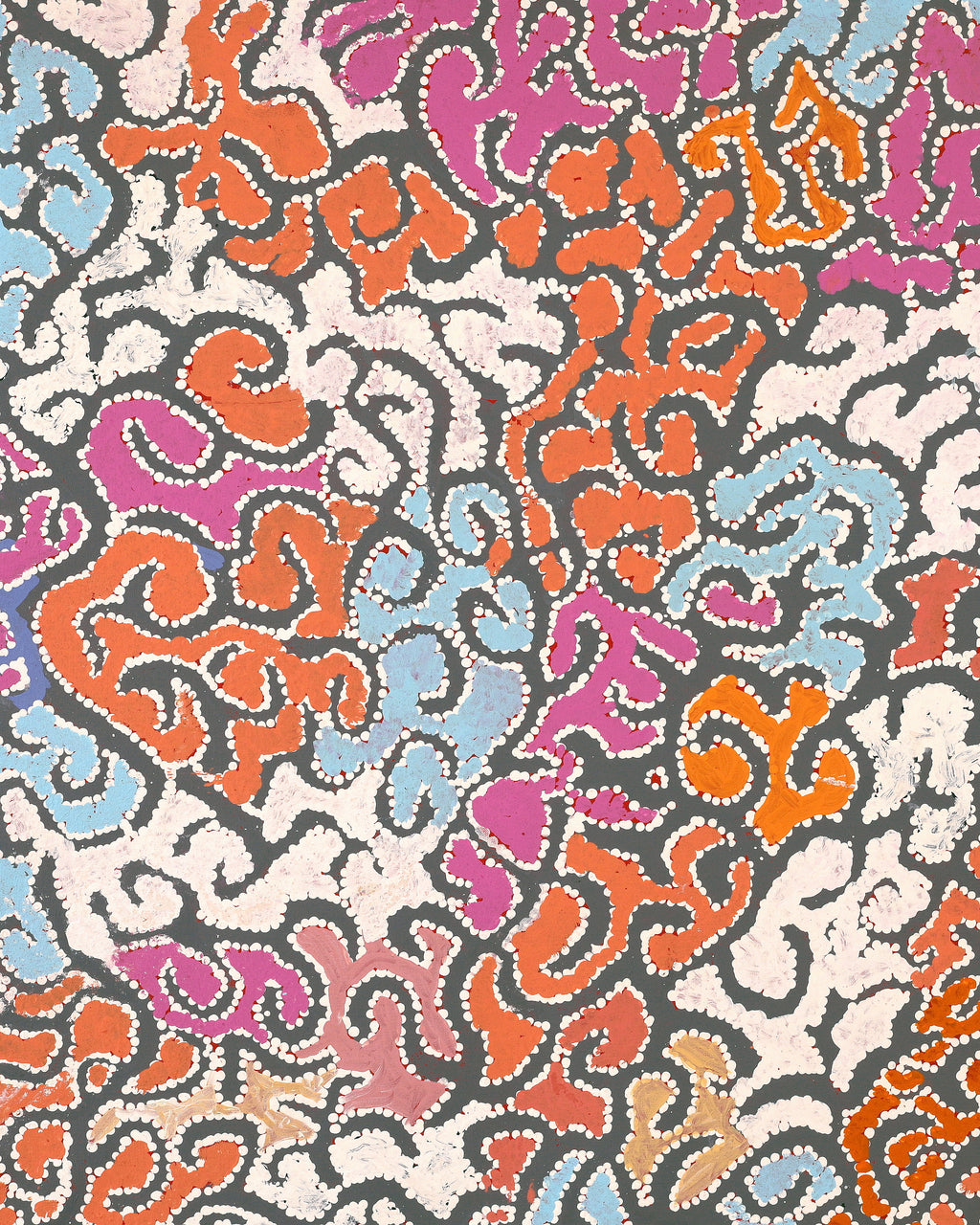 Aboriginal Artwork by Peggy Nampijinpa Brown, Warlukurlangu Jukurrpa (Fire country Dreaming), 91x76cm