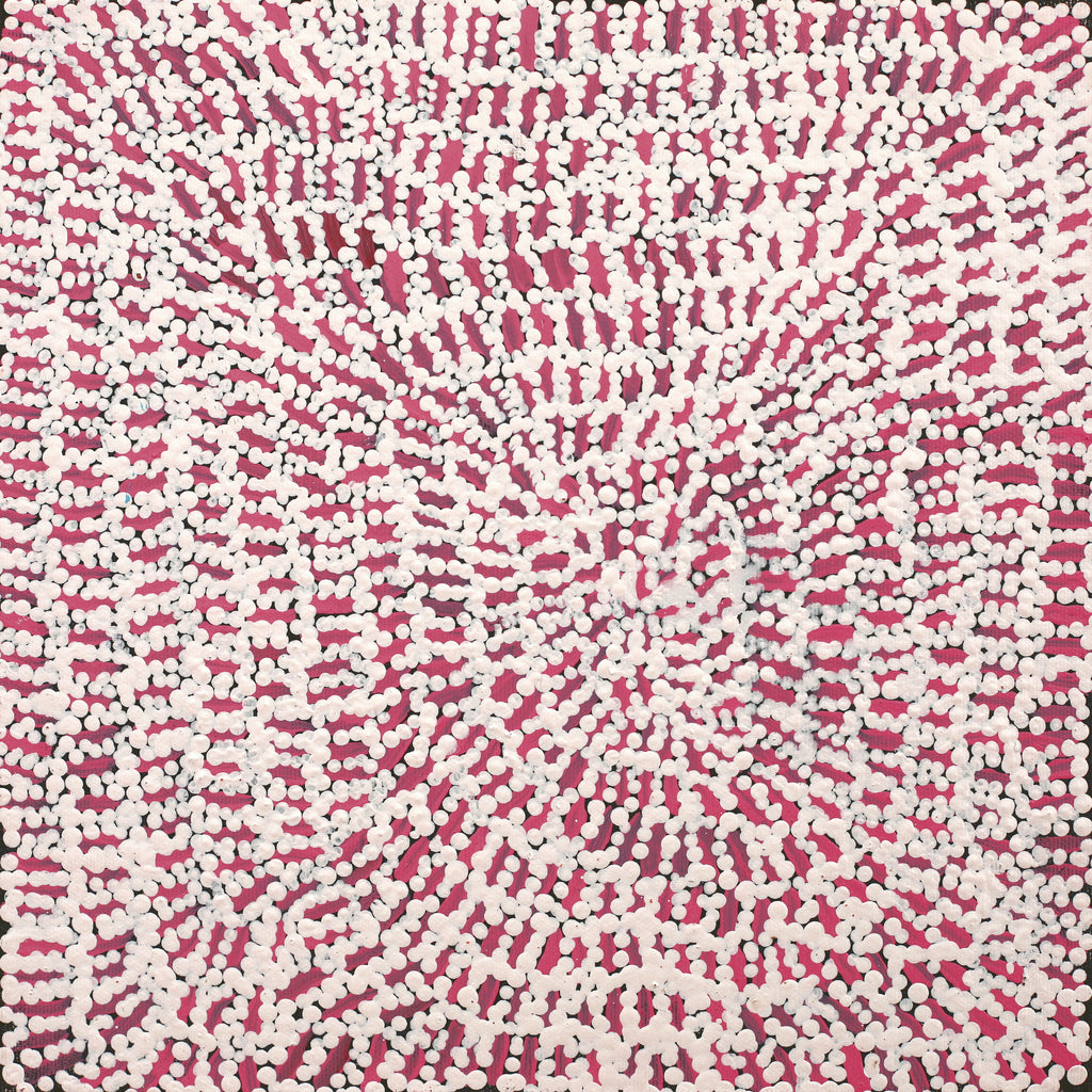 Aboriginal Artwork by Peggy Nampijinpa Brown, Warlukurlangu Jukurrpa (Fire country Dreaming), 30x30cm - ART ARK®