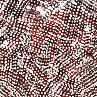 Aboriginal Artwork by Peggy Nampijinpa Brown, Warlukurlangu Jukurrpa (Fire country Dreaming), 30x30cm