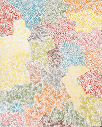 Aboriginal Artwork by Peggy Nampijinpa Brown, Warlukurlangu Jukurrpa (Fire country Dreaming), 76x61cm