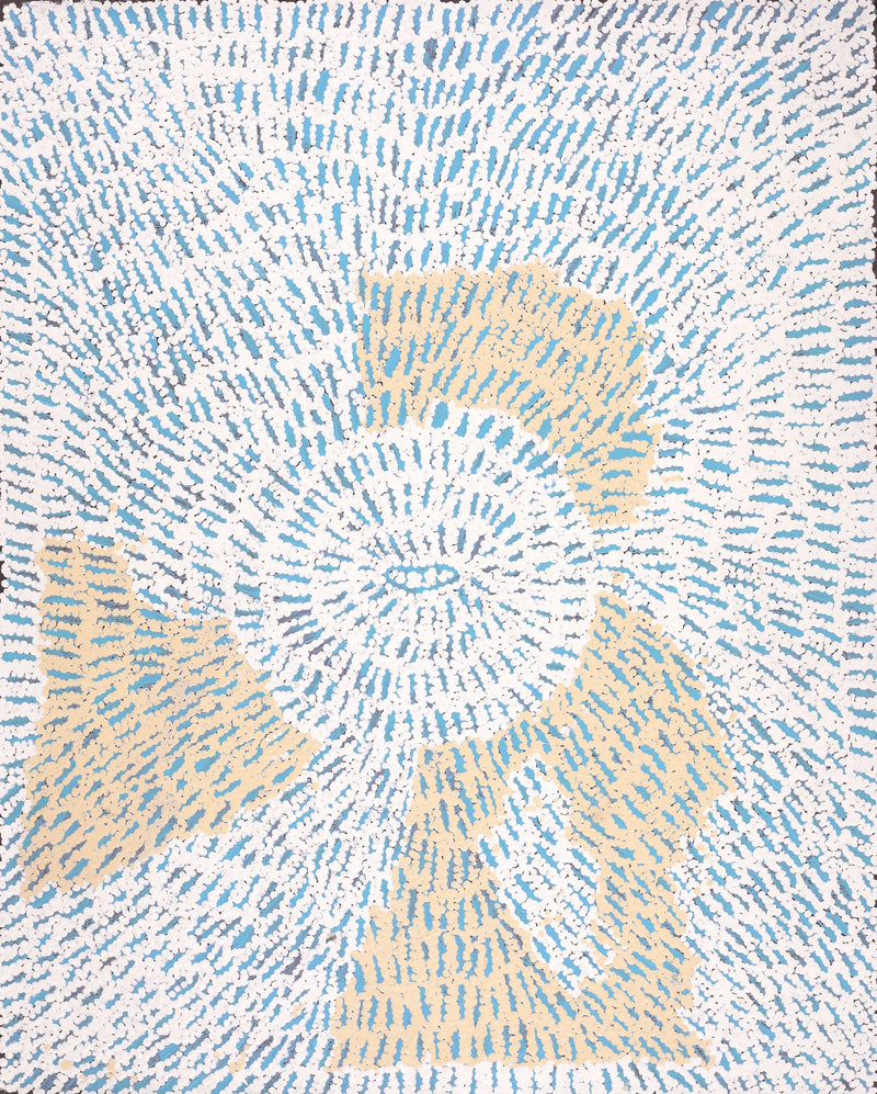 Aboriginal Artwork by Peggy Nampijinpa Brown, Warlukurlangu Jukurrpa (Fire country Dreaming), 76x61cm