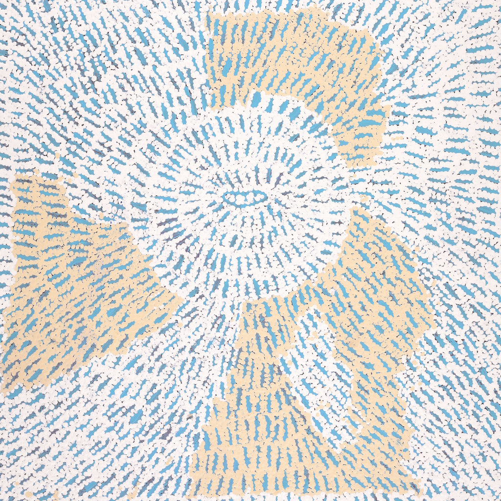Aboriginal Artwork by Peggy Nampijinpa Brown, Warlukurlangu Jukurrpa (Fire country Dreaming), 76x61cm