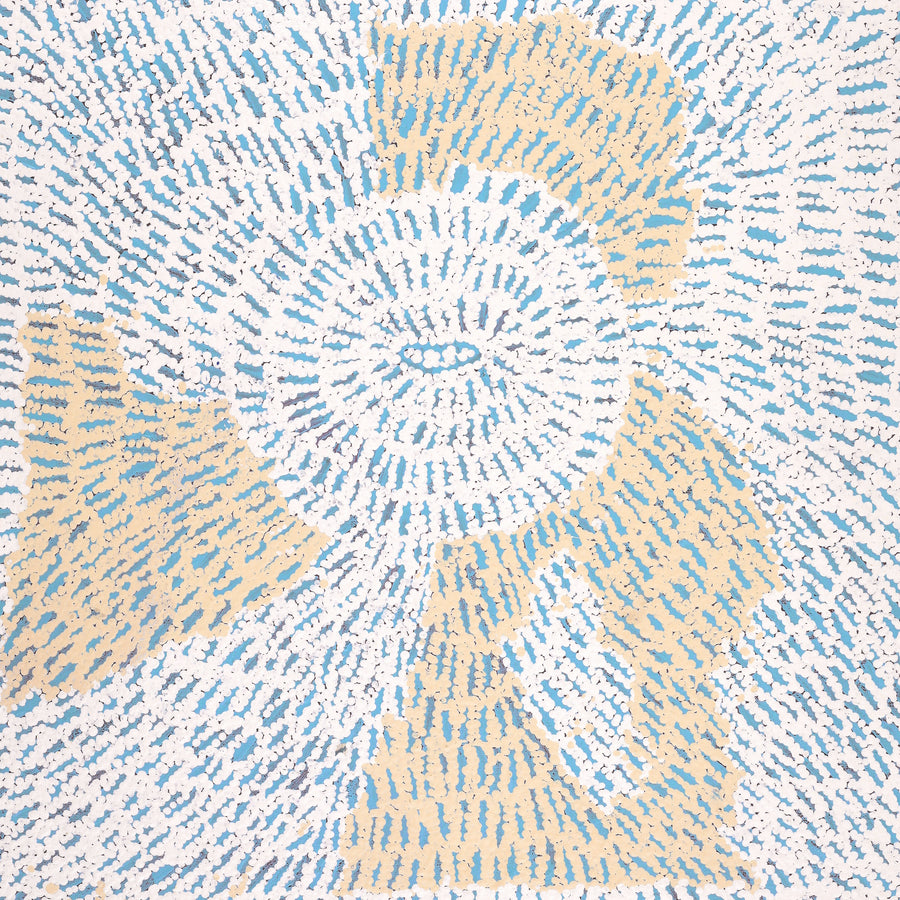 Aboriginal Artwork by Peggy Nampijinpa Brown, Warlukurlangu Jukurrpa (Fire country Dreaming), 76x61cm