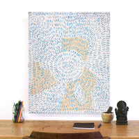 Aboriginal Artwork by Peggy Nampijinpa Brown, Warlukurlangu Jukurrpa (Fire country Dreaming), 76x61cm