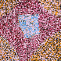 Aboriginal Artwork by Peggy Nampijinpa Brown, Warlukurlangu Jukurrpa (Fire country Dreaming), 50x40cm