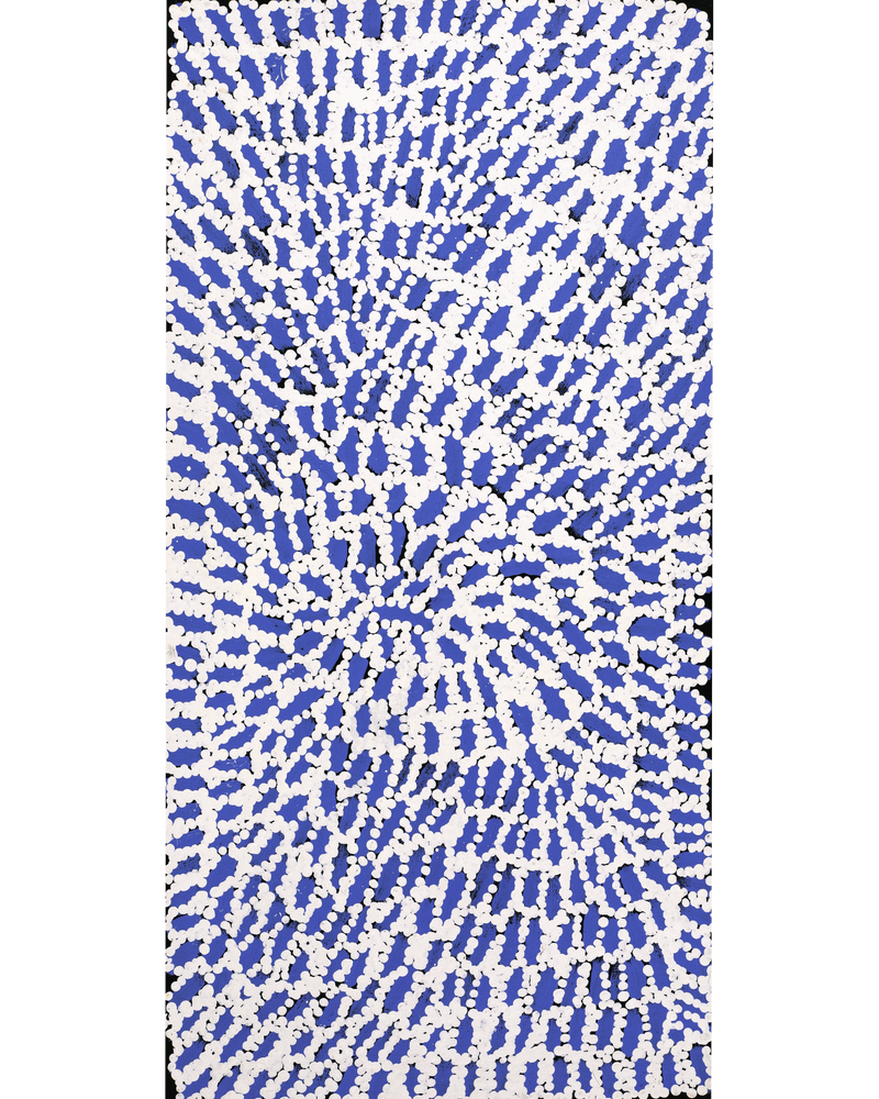 Aboriginal Artwork by Peggy Nampijinpa Brown, Warlukurlangu Jukurrpa (Fire country Dreaming), 61x30cm