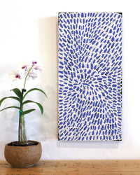 Aboriginal Artwork by Peggy Nampijinpa Brown, Warlukurlangu Jukurrpa (Fire country Dreaming), 61x30cm
