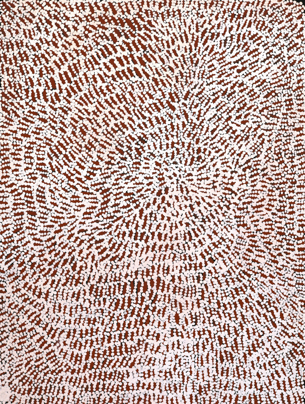 Aboriginal Artwork by Peggy Nampijinpa Brown, Warlukurlangu Jukurrpa (Fire country Dreaming), 61x46cm