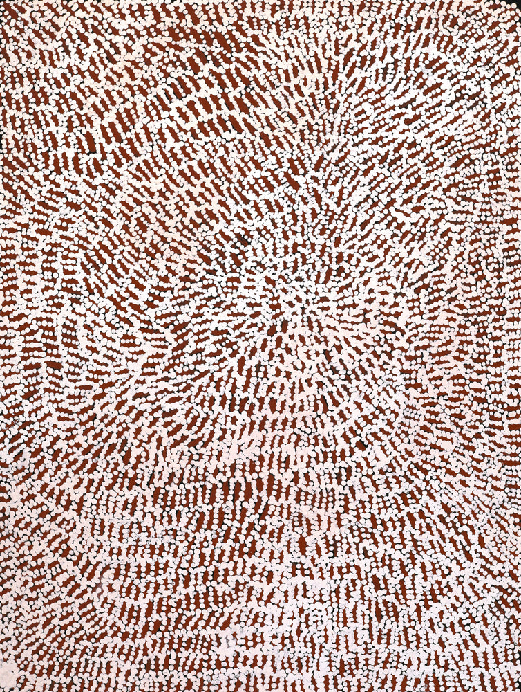 Aboriginal Artwork by Peggy Nampijinpa Brown, Warlukurlangu Jukurrpa (Fire country Dreaming), 61x46cm