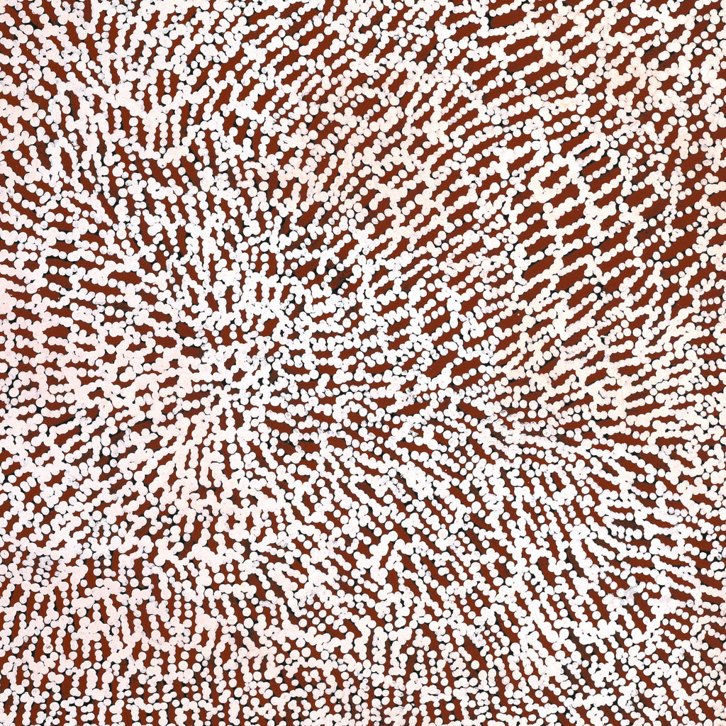 Aboriginal Artwork by Peggy Nampijinpa Brown, Warlukurlangu Jukurrpa (Fire country Dreaming), 61x46cm