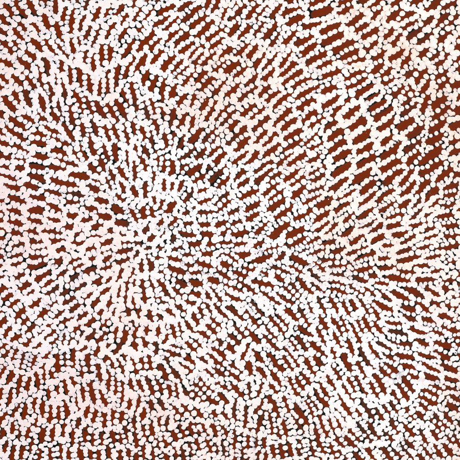 Aboriginal Artwork by Peggy Nampijinpa Brown, Warlukurlangu Jukurrpa (Fire country Dreaming), 61x46cm
