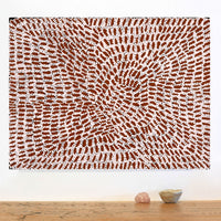 Aboriginal Artwork by Peggy Nampijinpa Brown, Warlukurlangu Jukurrpa (Fire country Dreaming), 61x46cm