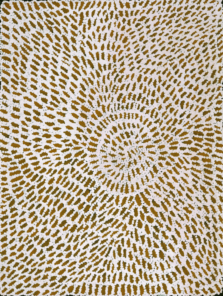 Aboriginal Artwork by Peggy Nampijinpa Brown, Warlukurlangu Jukurrpa (Fire country Dreaming), 61x46cm