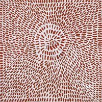 Aboriginal Artwork by Peggy Nampijinpa Brown, Warlukurlangu Jukurrpa (Fire country Dreaming), 61x61cm
