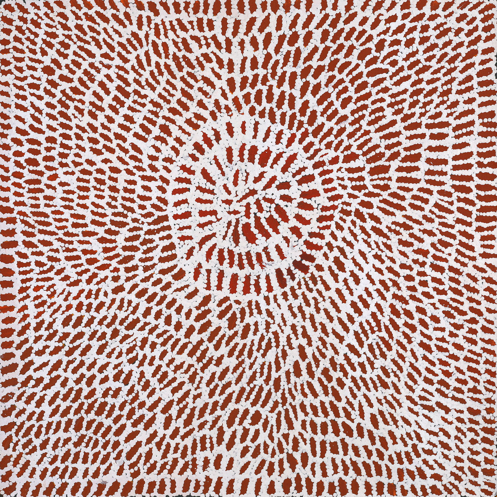 Aboriginal Art by Peggy Nampijinpa Brown, Warlukurlangu Jukurrpa (Fire country Dreaming), 61x61cm - ART ARK®