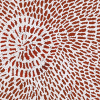 Aboriginal Artwork by Peggy Nampijinpa Brown, Warlukurlangu Jukurrpa (Fire country Dreaming), 61x61cm