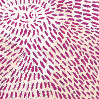 Aboriginal Artwork by Peggy Nampijinpa Brown, Warlukurlangu Jukurrpa (Fire country Dreaming), 61x61cm