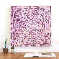 Aboriginal Artwork by Peggy Nampijinpa Brown, Warlukurlangu Jukurrpa (Fire country Dreaming), 61x61cm