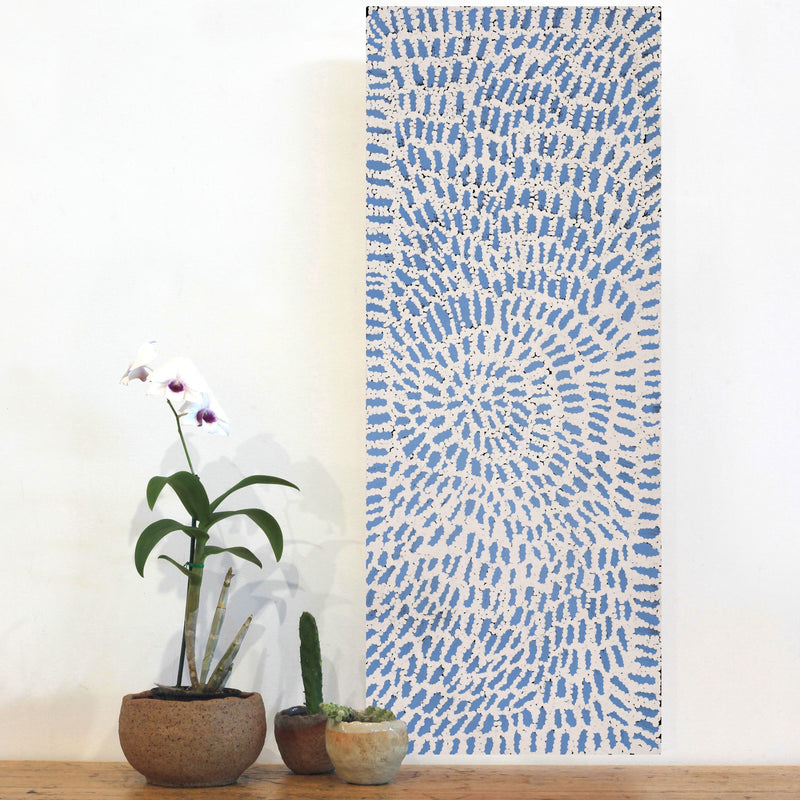 Aboriginal Artwork by Peggy Nampijinpa Brown, Warlukurlangu Jukurrpa (Fire country Dreaming), 76x30cm