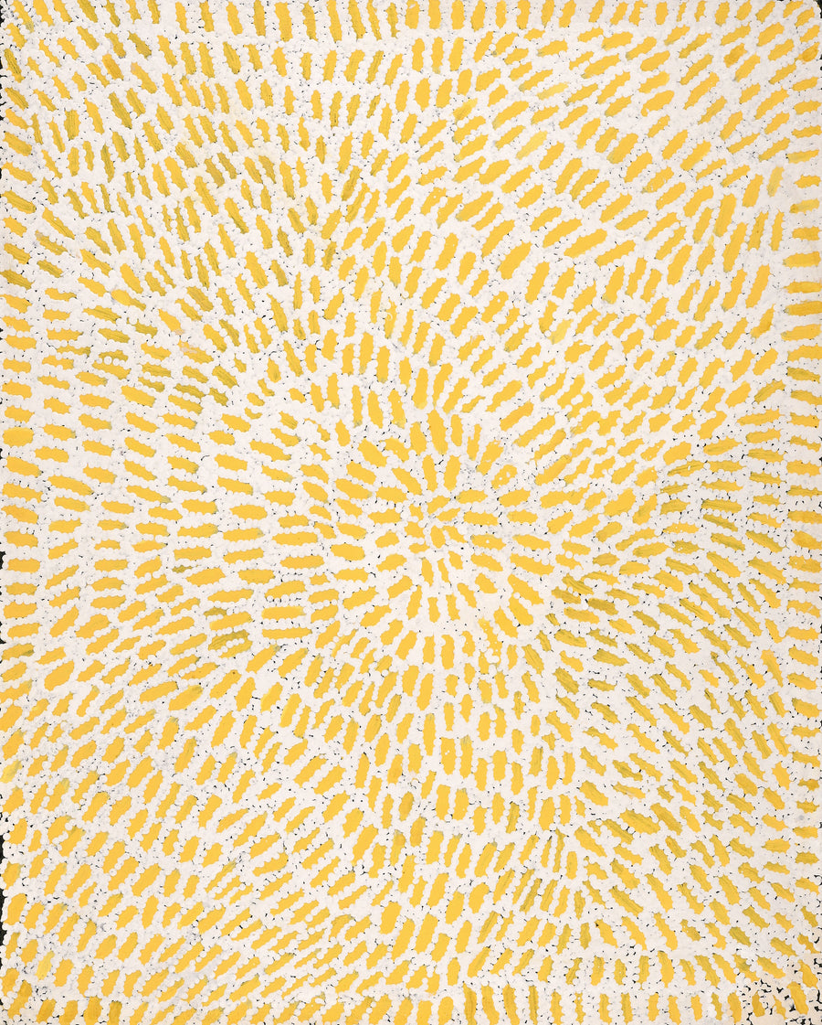 Aboriginal Artwork by Peggy Nampijinpa Brown, Warlukurlangu Jukurrpa (Fire country Dreaming), 76x61cm