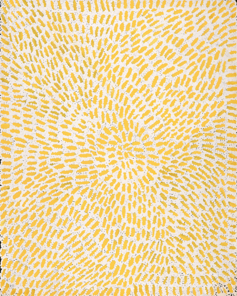 Aboriginal Artwork by Peggy Nampijinpa Brown, Warlukurlangu Jukurrpa (Fire country Dreaming), 76x61cm