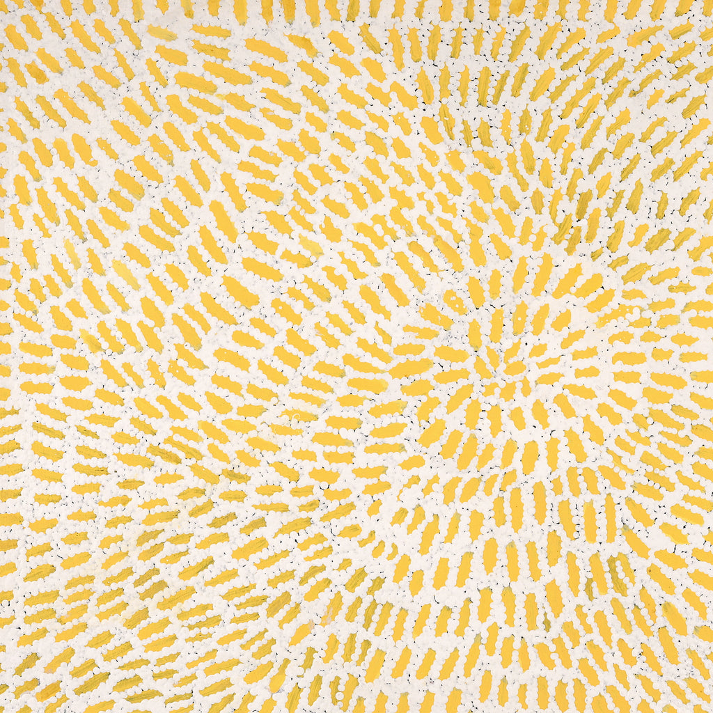 Aboriginal Artwork by Peggy Nampijinpa Brown, Warlukurlangu Jukurrpa (Fire country Dreaming), 76x61cm