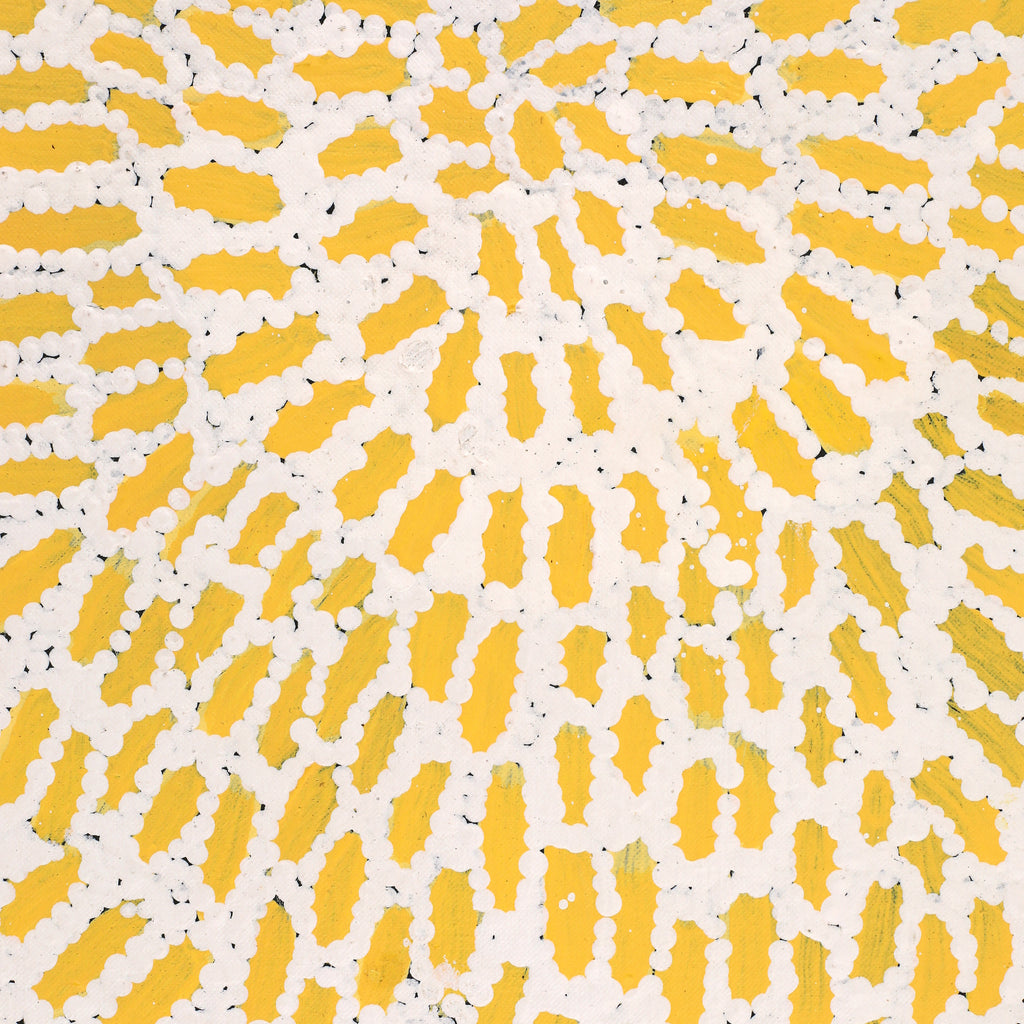 Aboriginal Artwork by Peggy Nampijinpa Brown, Warlukurlangu Jukurrpa (Fire country Dreaming), 76x61cm