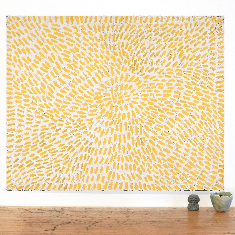 Aboriginal Artwork by Peggy Nampijinpa Brown, Warlukurlangu Jukurrpa (Fire country Dreaming), 76x61cm