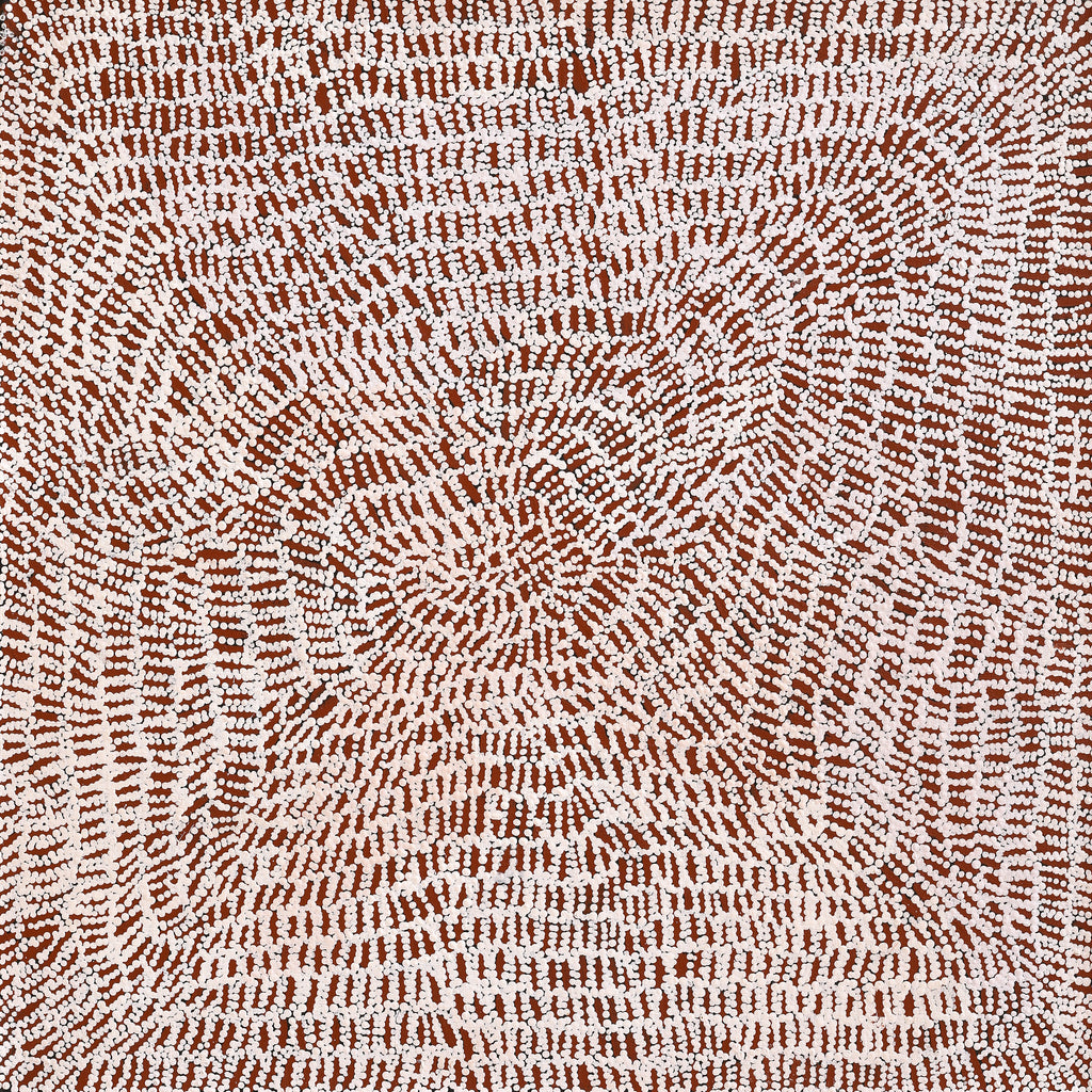 Aboriginal Artwork by Peggy Nampijinpa Brown, Warlukurlangu Jukurrpa (Fire country Dreaming), 76x76cm - ART ARK®