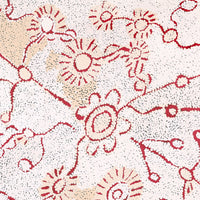 Aboriginal Artwork by Peggy Nampijinpa Brown, Warlukurlangu Jukurrpa (Fire country Dreaming), 91x61cm