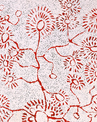 Aboriginal Artwork by Peggy Nampijinpa Brown, Warlukurlangu Jukurrpa (Fire country Dreaming), 91x61cm