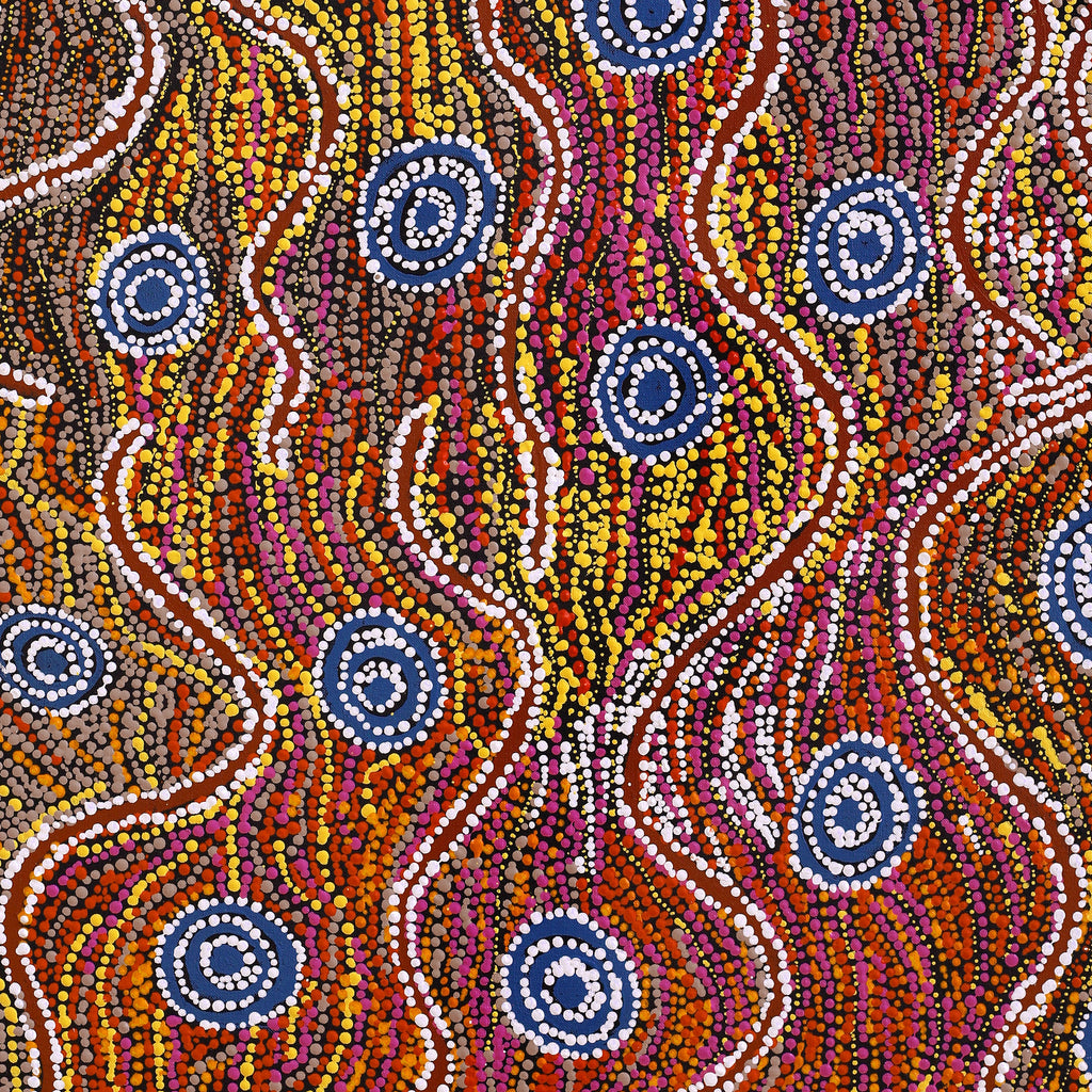 Aboriginal Artwork by Peggy Napurrurla Granites, Yarungkanyi Jukurrpa (Mt Doreen Dreaming), 76x61cm