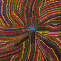Aboriginal Artwork by Peggy Napurrurla Granites, Pirlarla Jukurrpa (Dogwood Tree Bean Dreaming), 107x107cm