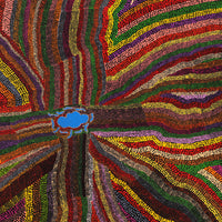 Aboriginal Artwork by Peggy Napurrurla Granites, Pirlarla Jukurrpa (Dogwood Tree Bean Dreaming), 107x107cm