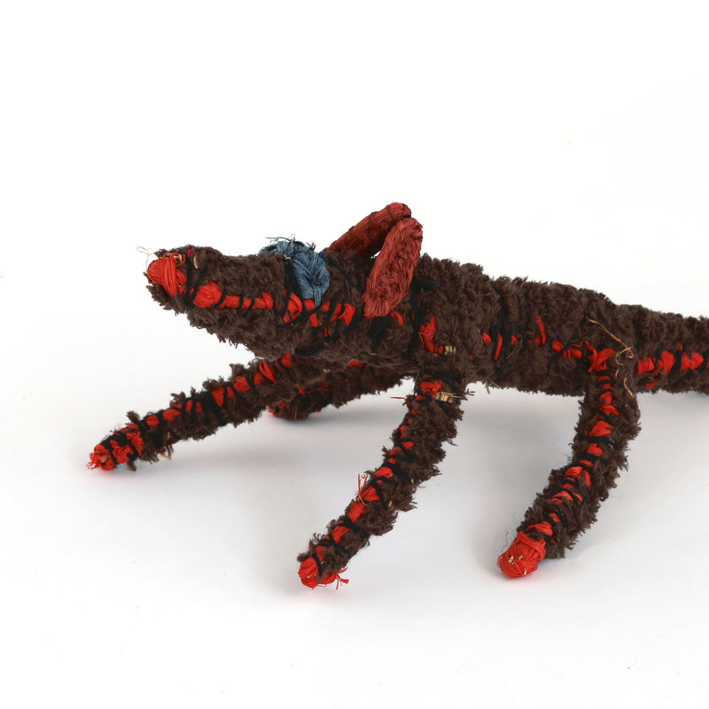 Aboriginal Artwork by Peggy Simms - Papa (dog) Tjanpi Sculpture