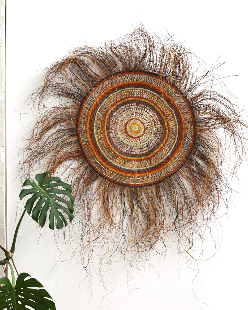 Aboriginal Artwork by Philomena Djimalka, Woven Mat, 170cm
