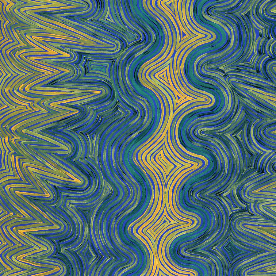 Aboriginal Artwork by Phyllis Donegan, Tali Tjuta, 102x76cm