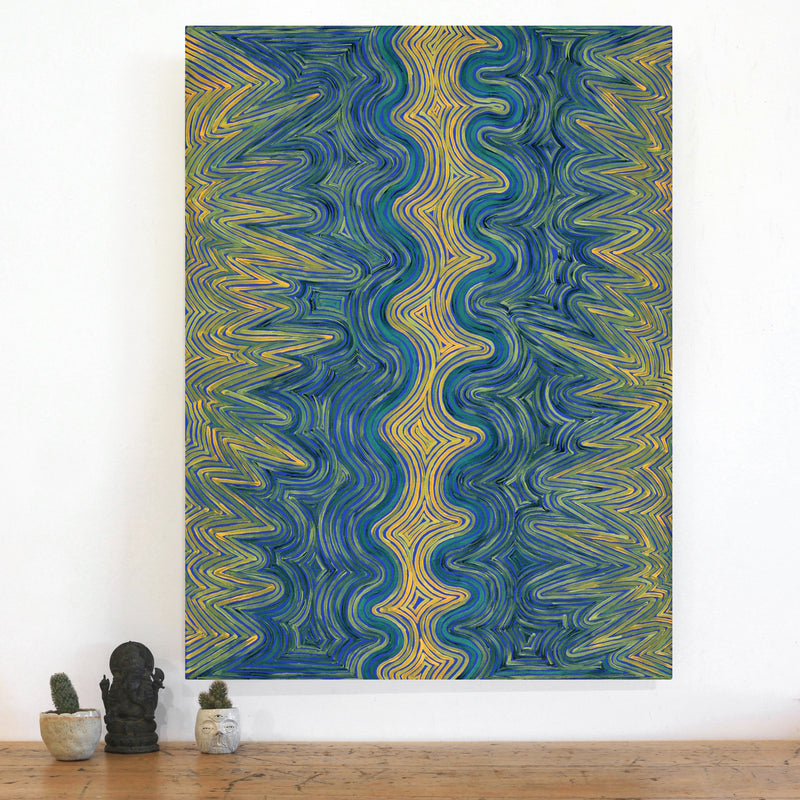 Aboriginal Artwork by Phyllis Donegan, Tali Tjuta, 102x76cm