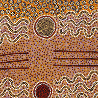 Aboriginal Artwork by Phyllis Donegan, Tali Tjuta, 91x61cm
