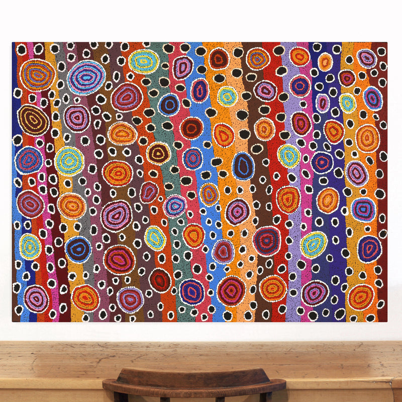 Aboriginal Art by Portia Napanangka Michaels, Lappi Lappi Jukurrpa, 122x91cm - ART ARK®