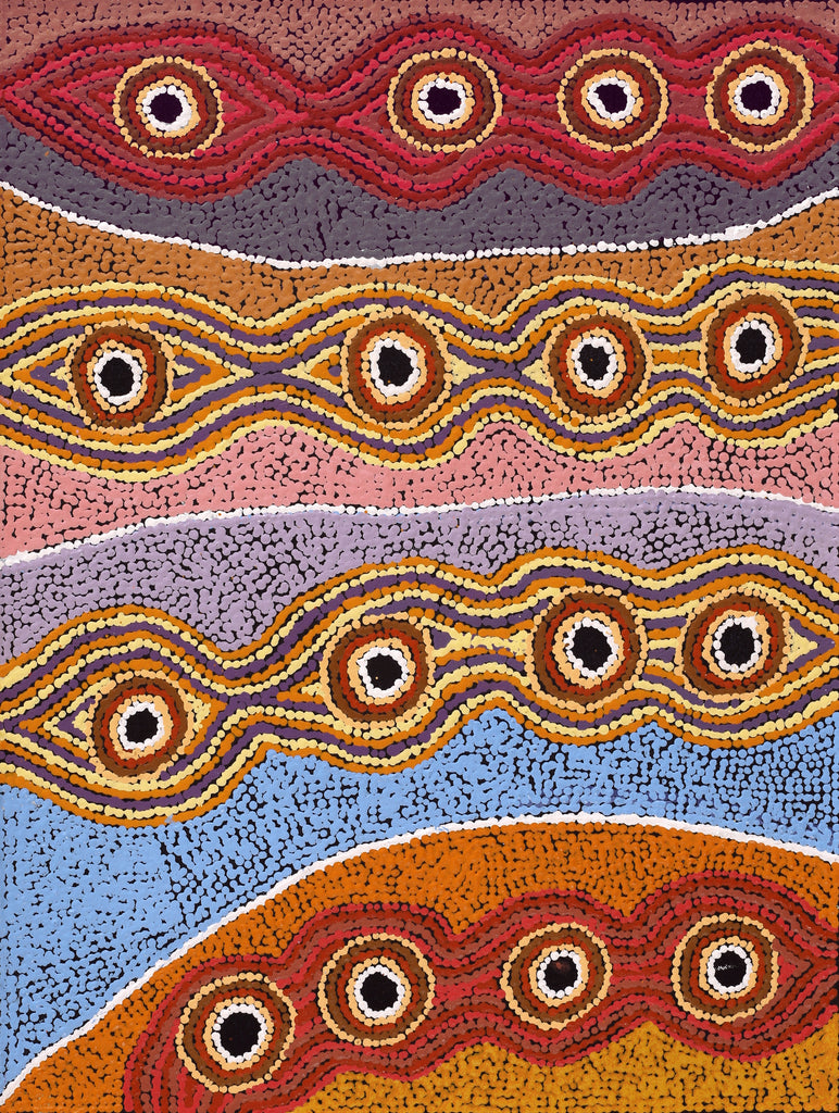 Aboriginal Artwork by Portia Napanangka Michaels, Lappi Lappi Jukurrpa, 61x46cm