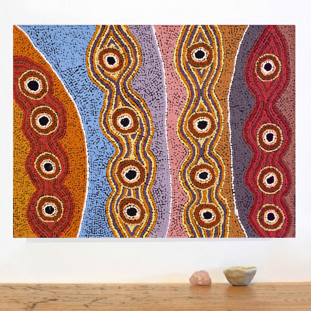 Aboriginal Artwork by Portia Napanangka Michaels, Lappi Lappi Jukurrpa, 61x46cm - ART ARK®
