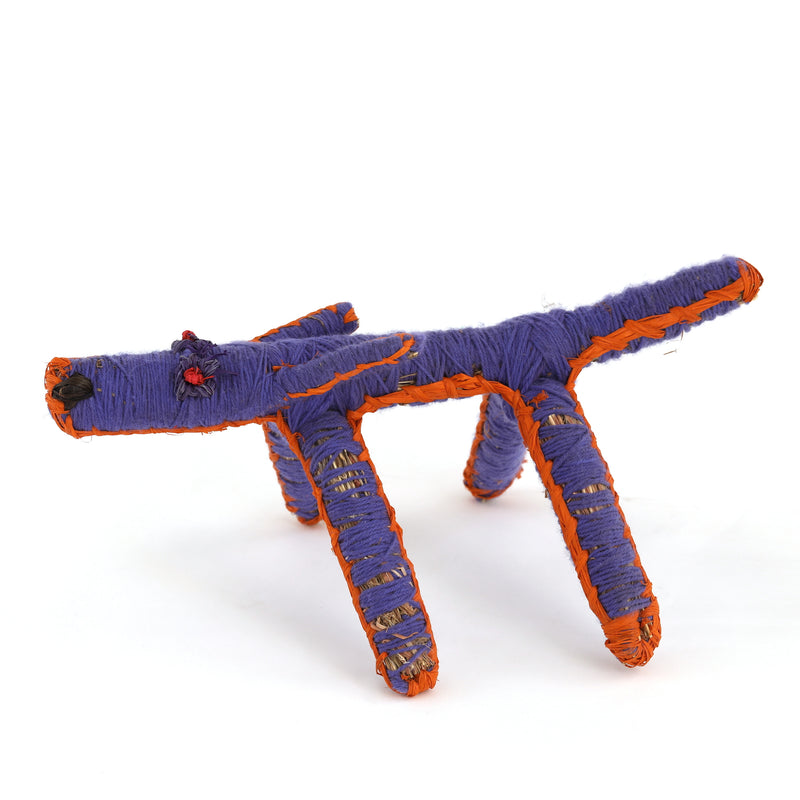 Aboriginal Artwork by Priscilla McLean - Papa (dog) Tjanpi Sculpture