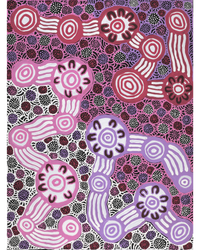 Aboriginal Artwork by Prudence Andy, Ngayuku Ngura, 102x76cm