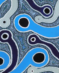 Aboriginal Artwork by Prudence Andy, Kapi Tjukula (rockholes), 102x76cm