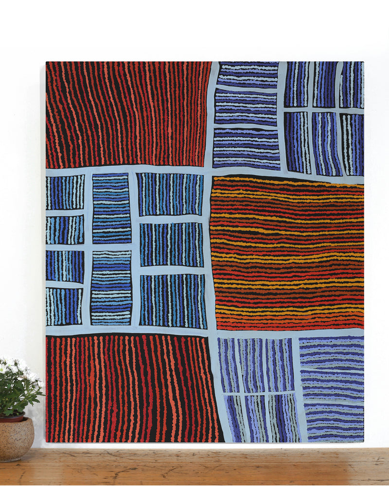 Aboriginal Artwork by Prudence Andy, Ngayuku Ngura, 91x76cm