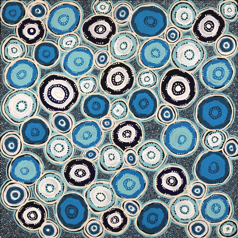 Aboriginal Artwork by Prudence Andy, Ngayuku Ngura, 91x91cm