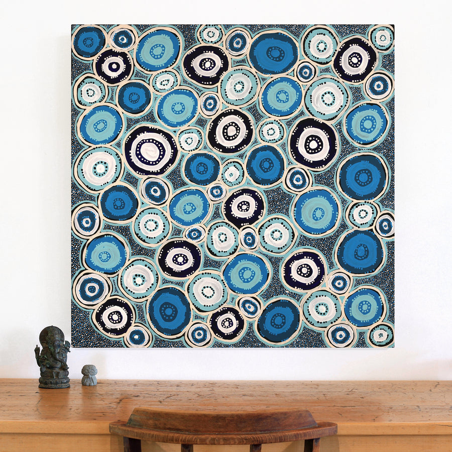 Aboriginal Artwork by Prudence Andy, Ngayuku Ngura, 91x91cm